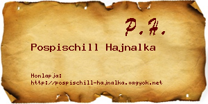 Pospischill Hajnalka névjegykártya